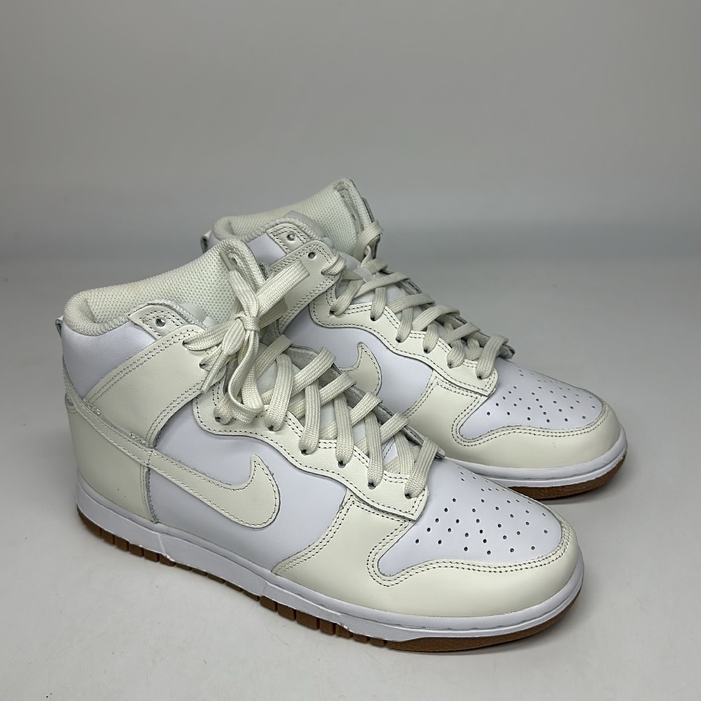 USED Women’s Nike Dunk High White Sail/Gum DD1869-109 No Box - Picture 2 of 7